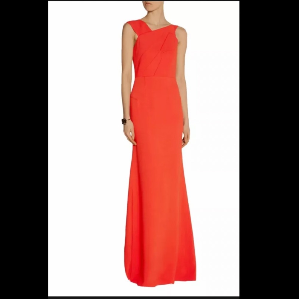 Roland Mouret column Parham Crepe Gown dress US Size 10 FR 42 UK 14 EUC